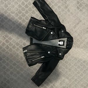 Baby gap black pleather moto jacket 18-24 months